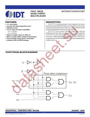 IDT74FCT157ATSOG8 datasheet  